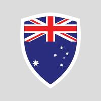 Australia bandera en proteger forma marco vector