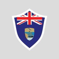 Saint Helena Flag in Shield Shape vector