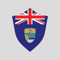 Saint Helena Flag in Shield Shape vector