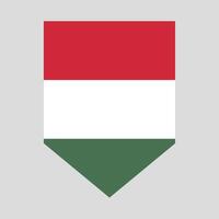 Hungary Flag in Shield Shape Frame vector