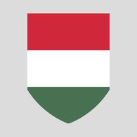 Hungary Flag in Shield Shape Frame vector