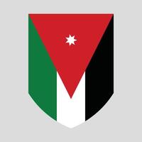 Jordan Flag in Shield Shape Frame vector