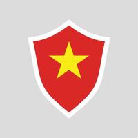 Vietnam Flag in Shield Shape Frame vector