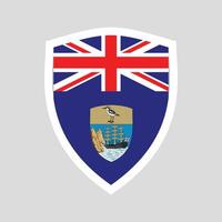 Saint Helena Flag in Shield Shape vector