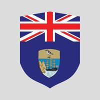 Saint Helena Flag in Shield Shape vector