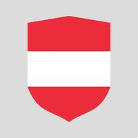 Austria Flag in Shield Shape Frame vector