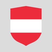 Austria Flag in Shield Shape Frame vector