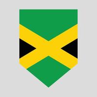 Jamaica Flag in Shield Shape Frame vector