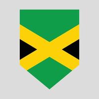 Jamaica Flag in Shield Shape Frame vector