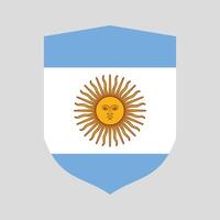 Argentina Flag in Shield Shape vector