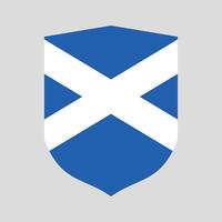 Escocia bandera en proteger forma vector
