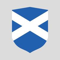 Scotland Flag in Shield Shape vector