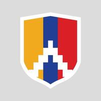 Artsakh Flag in Shield Shape vector