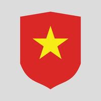 Vietnam Flag in Shield Shape Frame vector
