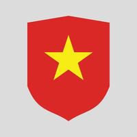 Vietnam Flag in Shield Shape Frame vector