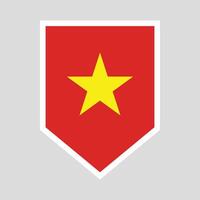 Vietnam Flag in Shield Shape Frame vector