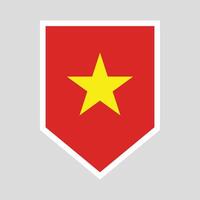 Vietnam Flag in Shield Shape Frame vector