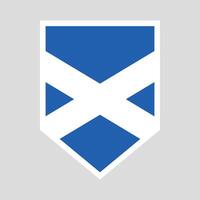 Escocia bandera en proteger forma vector