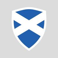 Scotland Flag in Shield Shape vector
