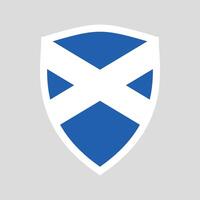 Escocia bandera en proteger forma vector