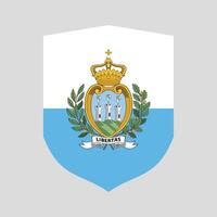 San Marino Flag in Shield Shape vector