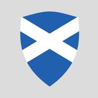 Scotland Flag in Shield Shape vector