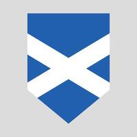 Scotland Flag in Shield Shape vector