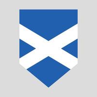 Escocia bandera en proteger forma vector