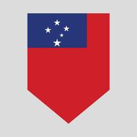 Samoa Flag in Shield Shape Frame vector