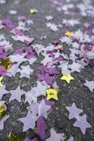 Colorful stars on the ground photo