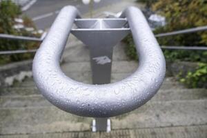 Wet metal railing photo