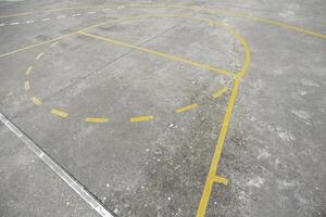 Lines on basketball court photo