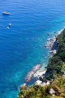 View of the coast of the island of Capri photo
