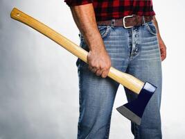 Lumberjack with dark style photo