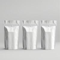 White coffee bag isolated with clipping path. Packaging template photo