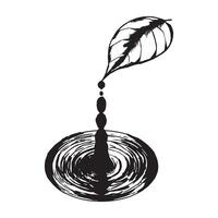 aislado hoja agua gota, ilustración vector