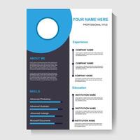 Resume Card Design Template Pic vector