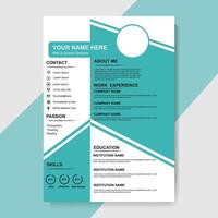 Resume Card Design Template Pic vector