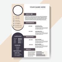 Resume Card Design Template Pic vector