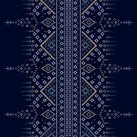 Traditional ethnic pattern for Indian clothes pattern design for , Modern Indian textile with cross seamless pattern border abstract design Geometric vector