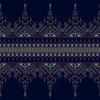 The traditonal Cross stitch Idian clothes pattern, colorful geometric traditional ethnic textiles seamless textiles, an abstract design for fabric vector