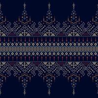 The traditonal Cross stitch Idian clothes pattern, colorful geometric traditional ethnic textiles seamless textiles, an abstract design for fabric vector