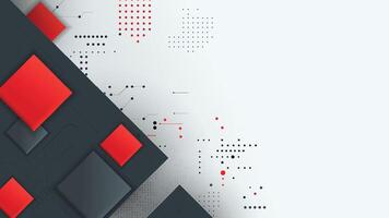 Geometric Red Grey Business Technology Background vector
