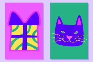 Abstract Colorful Vivid Positiv Childish Poster Print Template. Bright Funny Decoration Print. vector