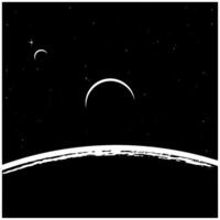 planeta orbita ilustración vector