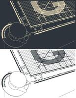 dibujo tablero de cerca vector