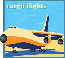 large cargo plane on takeoff vector