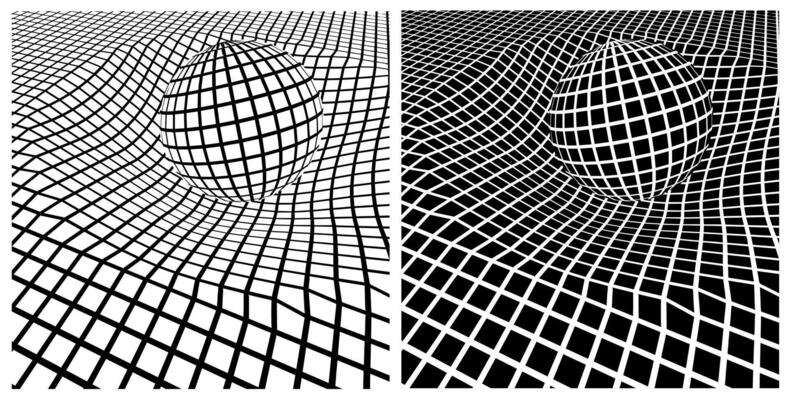Massive sphere and curved space