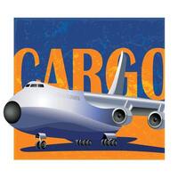 large cargo aircraft vector