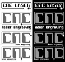 Laser engraving and laser cutting logos vector